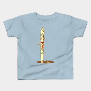 Funny asparagus with a beard Kids T-Shirt